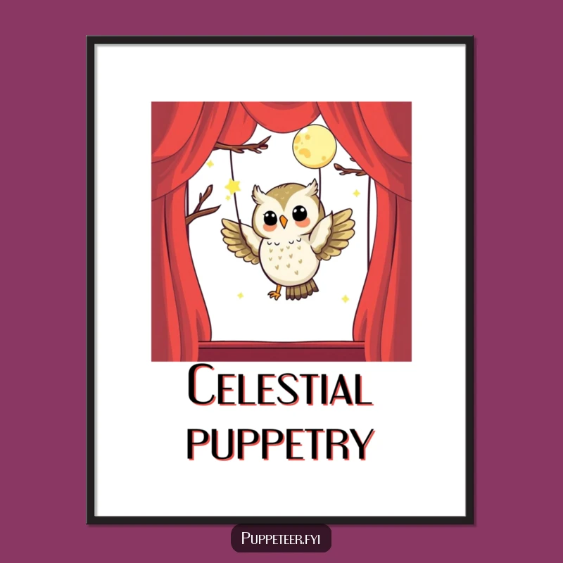 Instant Owl Puppet Master Digital Art: Moon Soars!