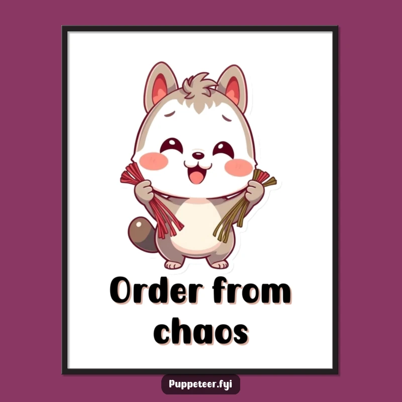 Funny Focused Art Print - Instant Download Cheerful Animal Decor Gift