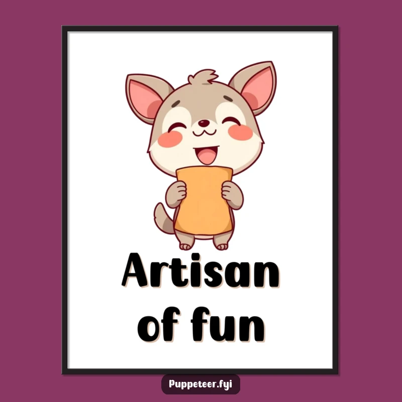 Funny Proud Animal Puppet Digital Art - Instant Creative Decor Gift
