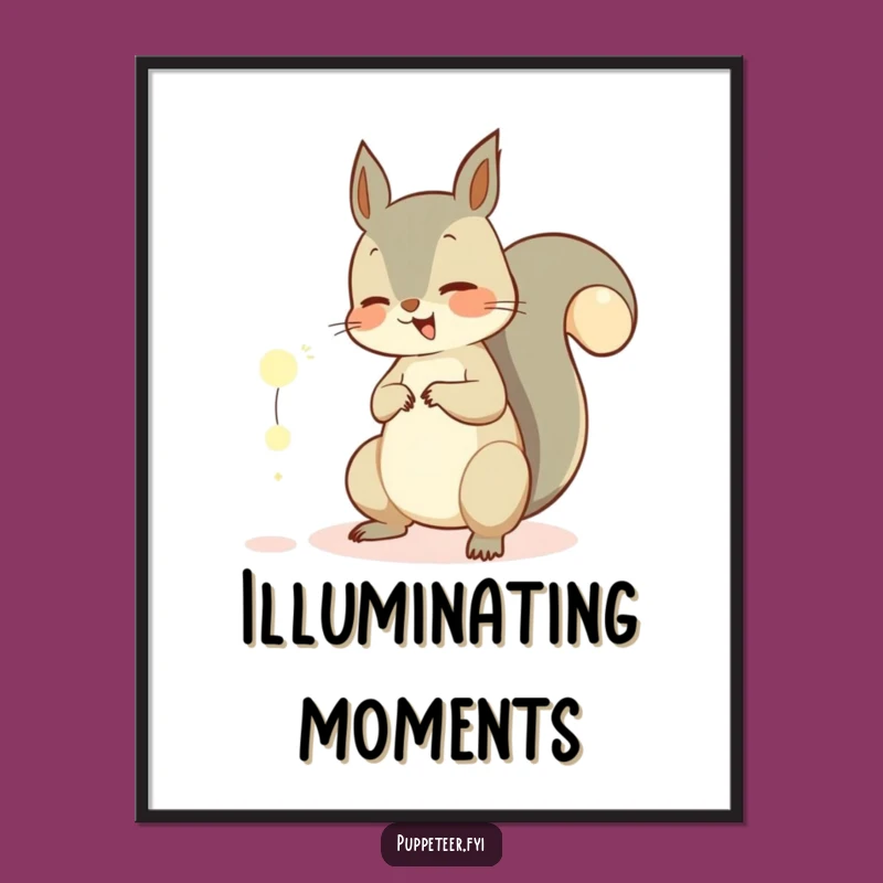 Funny Squirrel Orb Digital Print - Giggling Art for Instant Enchantment