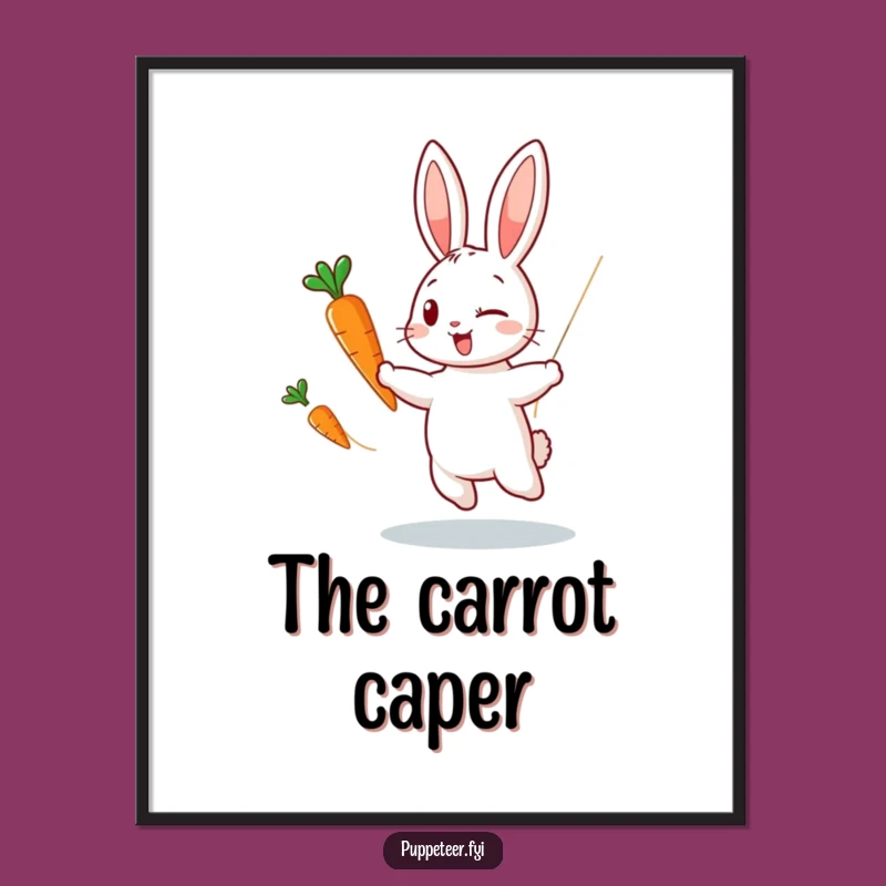 Instant Rabbit Puppet Digital Art: Carrot Dances!