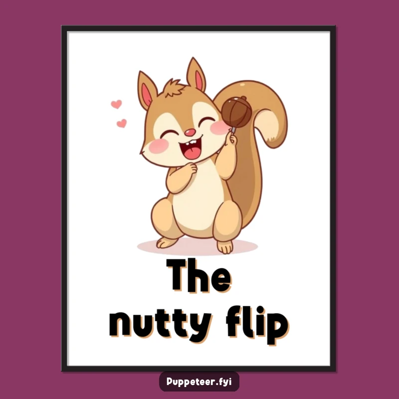Instant Squirrel Puppet Digital Art: Acrobatic Fun!