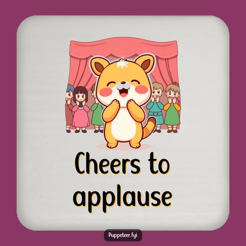Funny Animal Applause Coaster - Joyful Bowing Drink Protection Gift