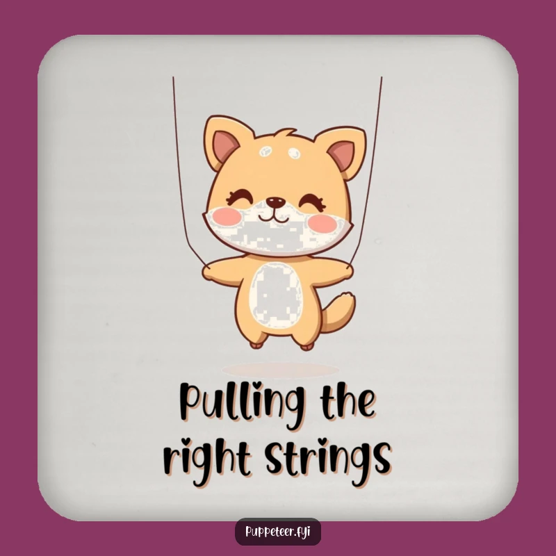 Funny Animal Puppet Master Coaster: Playful Strings for Your Table!