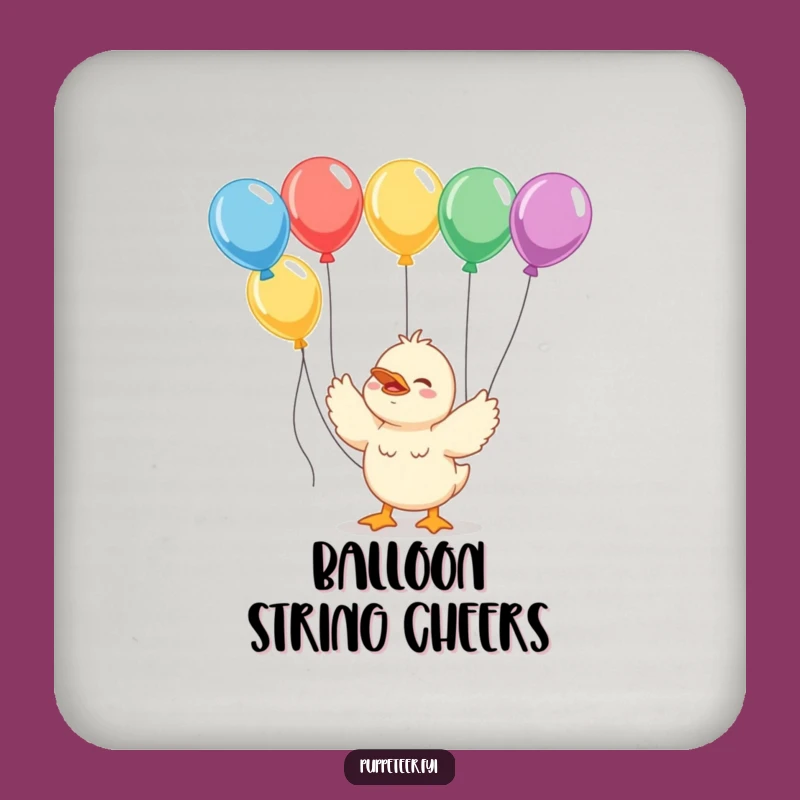 Funny Duckling Balloon Wrangler Coasters: Protect Surfaces with Giggling Joy, Gift Set
