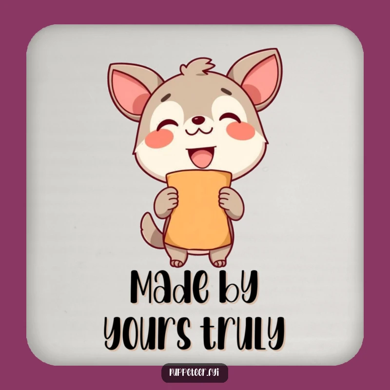 Funny Proud Animal Puppet Coaster - Protect Surfaces with Pride Gift