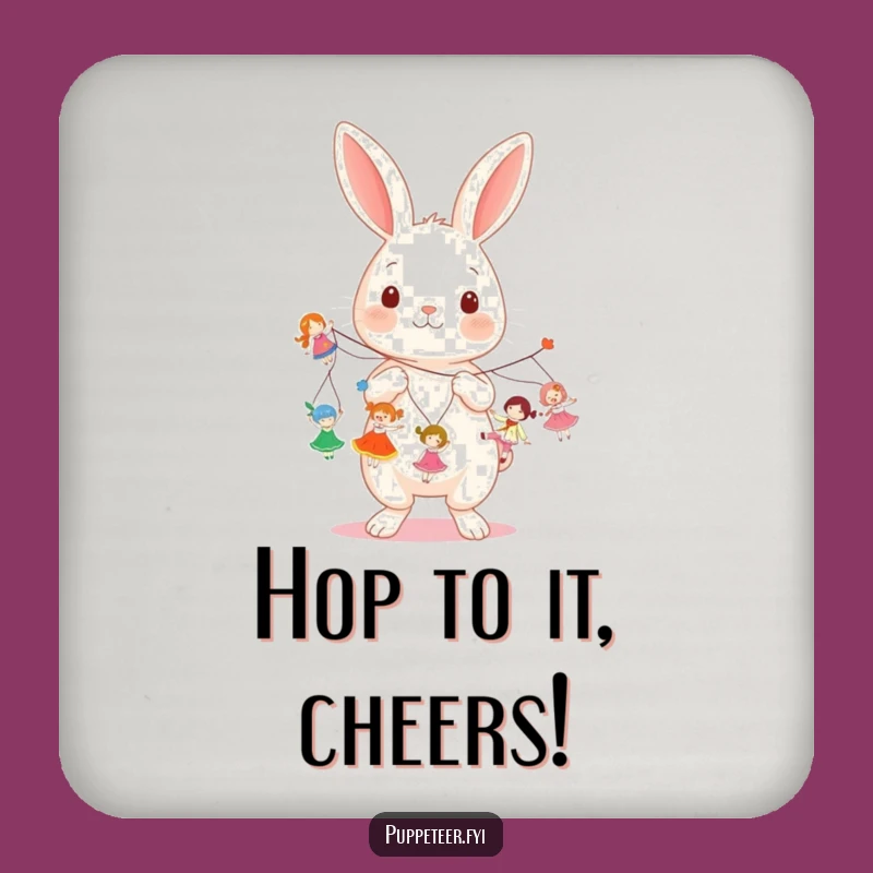 Funny Rabbit Doll Master Coaster - Protect Surfaces with Dance!