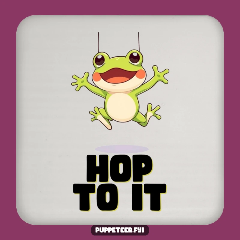 Funny Frog Puppet Master Coaster: Joyful Protection for Your Drinks