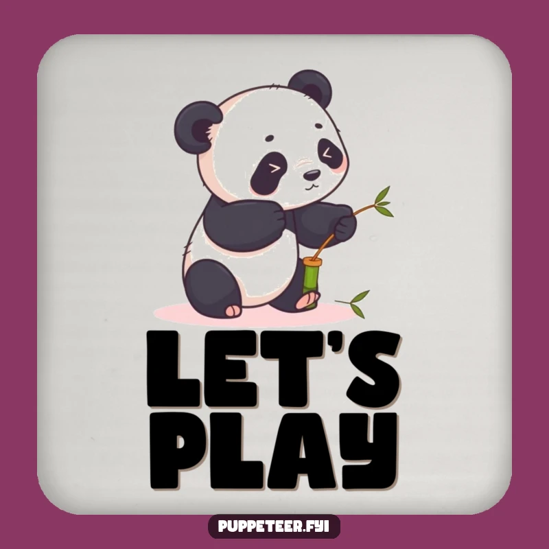 Funny Panda Puppet Coaster: Protect Surfaces with Playful Panda's Art!