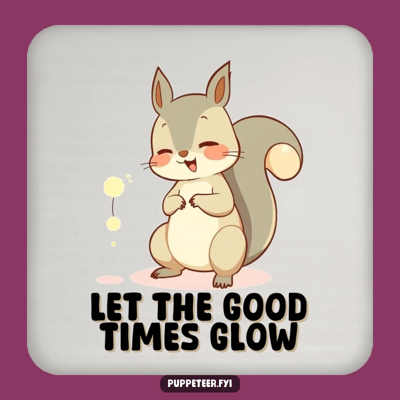 Funny Squirrel Orb Drink Coaster - Giggling Magic for Your Surfaces