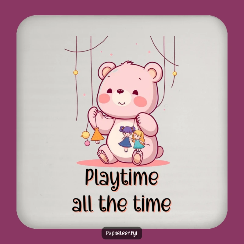 Funny Puppet Master Bear Coaster - Tabletop Control!