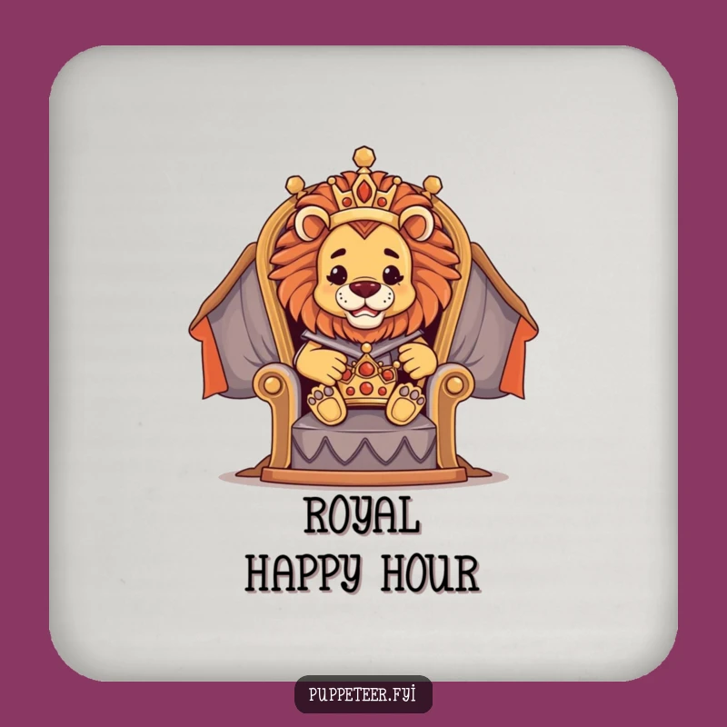 Regal Lion Puppet Master Drink Coaster: Throne Room Protection!
