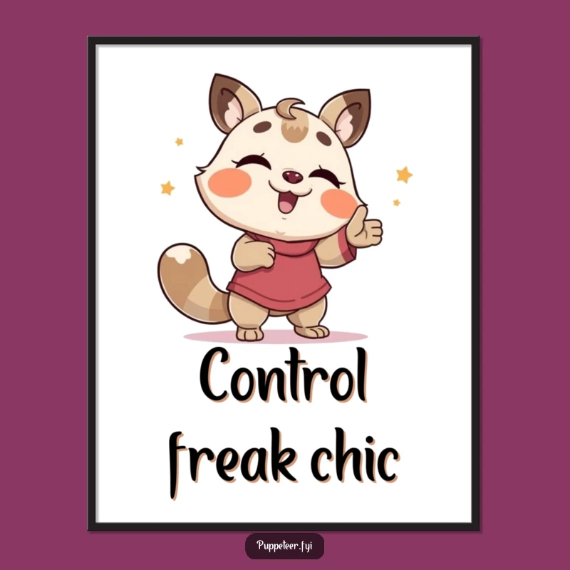 Funny Giggling Animal Puppet Dance Poster - Hilarious Wall Art Gift