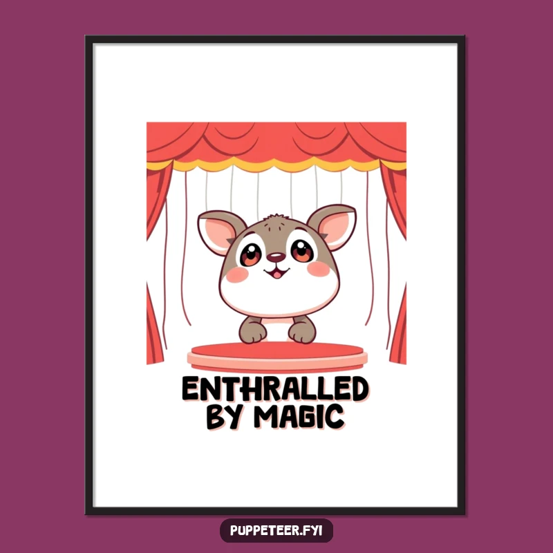Funny Happy Animal Puppet Show Poster - Captivating Wall Art Gift