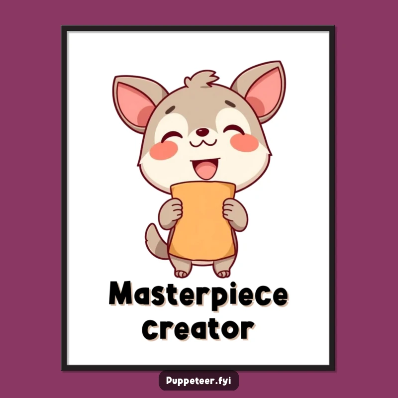 Funny Proud Animal Puppet Poster - Inspiring Wall Art Gift