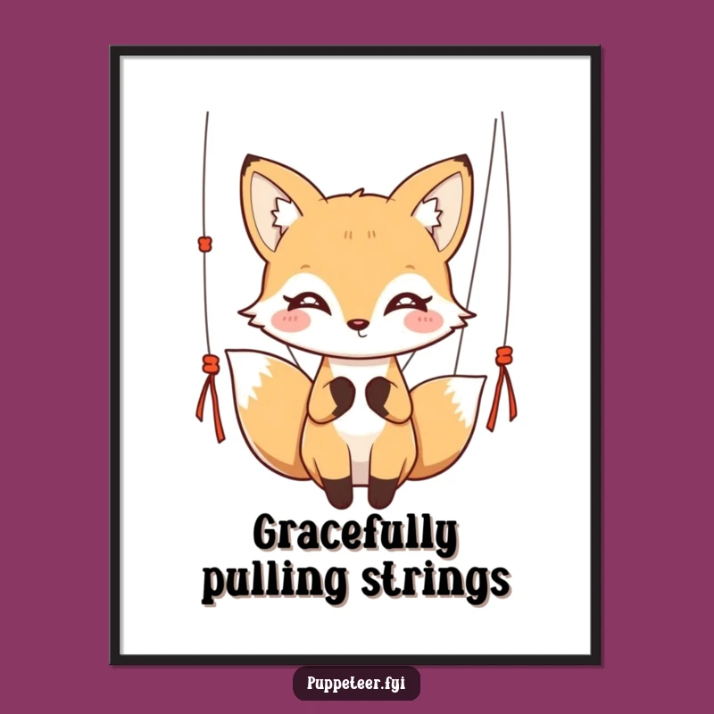 Funny Graceful Fox Poster - Artful Whimsy Decor!