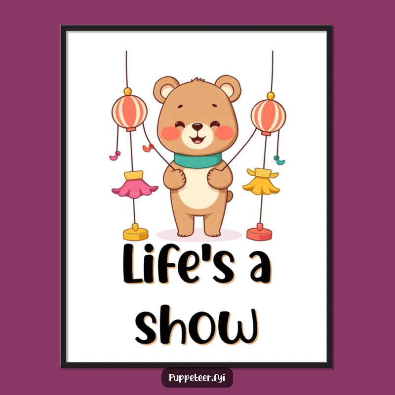 Funny Bear Puppet Master Poster: Hilarious Wall Art for Any Room