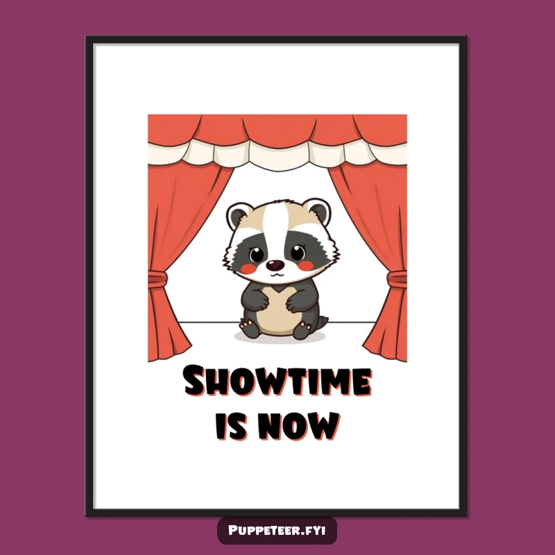 Funny Badger Puppet Master Poster: Decorate with Dedication and Humor