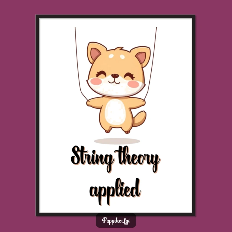 Funny Animal Puppet Master Poster: Playful Strings Wall Art!
