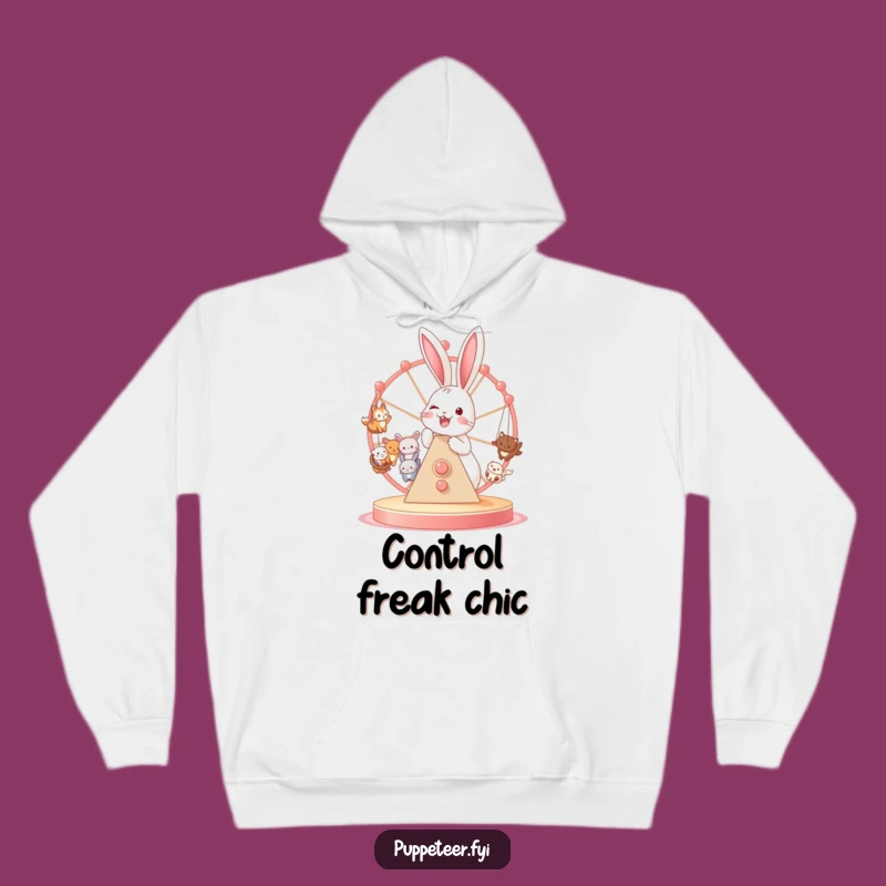 Funny Bunny Ferris Wheel Hoodie: Cozy Joyful Animal Puppet Gift