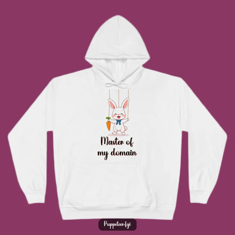 Cozy Funny Bunny Puppet Master Hoodie: Warm Carrot Dance Style, Perfect Gift For Cold Days