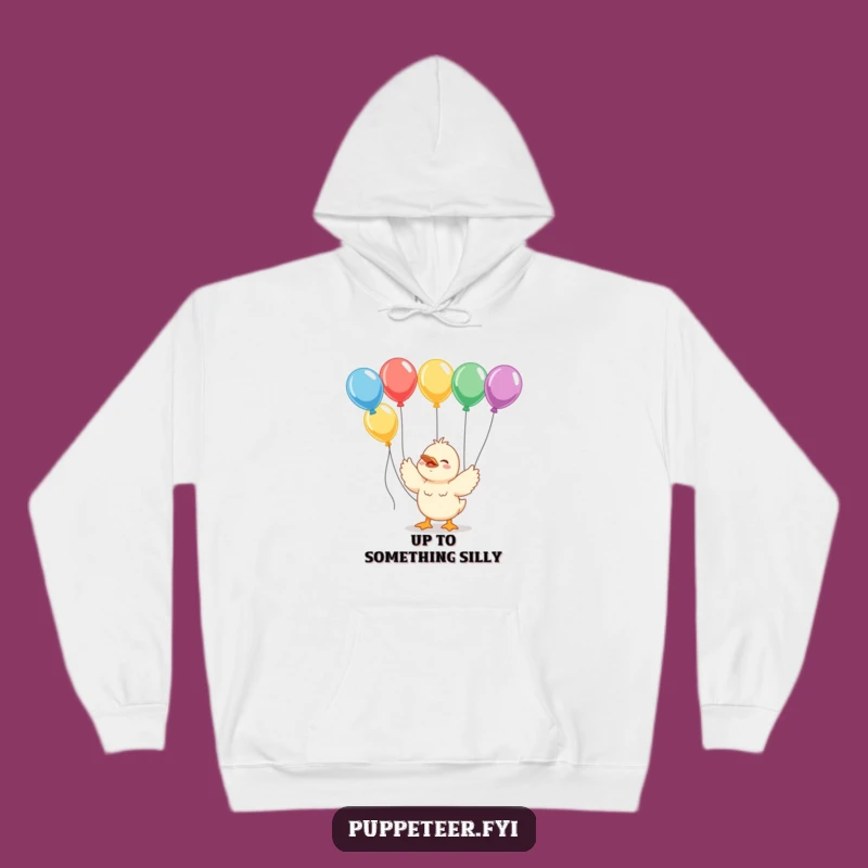 Cozy Funny Duckling Balloon Wrangler Hoodie: Warm Happy Style, Perfect Gift