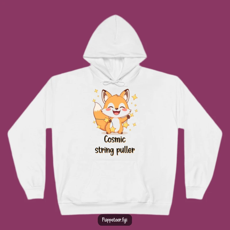 Cozy Funny Fox Star Manipulator Hoodie: Warm Celestial Comfort, Perfect Gift