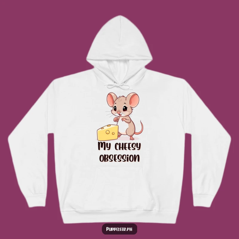 Cozy Funny Mouse Hoodie: Determined Puppet Master Sweatshirt, Warm and Focused Gift