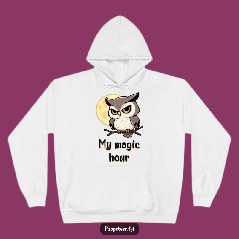 Cozy Funny Owl Hoodie: Sly Moon Master Sweatshirt, Mysterious and Warm Gift