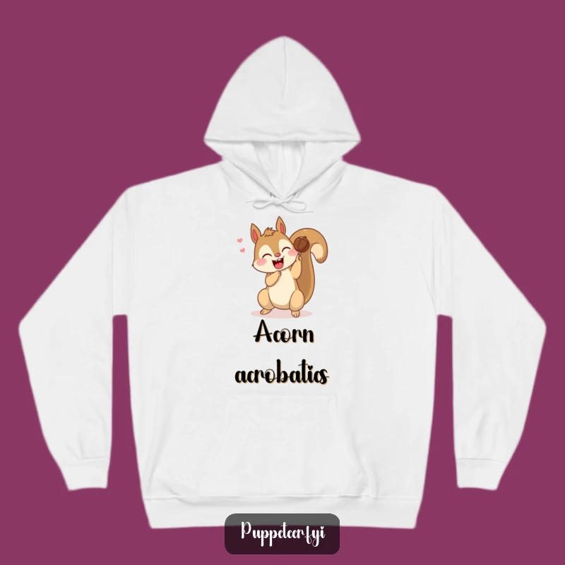 Cozy Squirrel Nut Puppet Hoodie: Acrobatic Comfort!