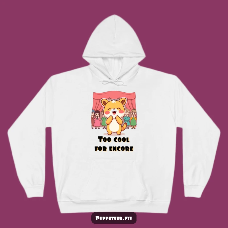 Funny Animal Encore Hoodie - Joyful Bowing with Applause Puppet Audience Gift