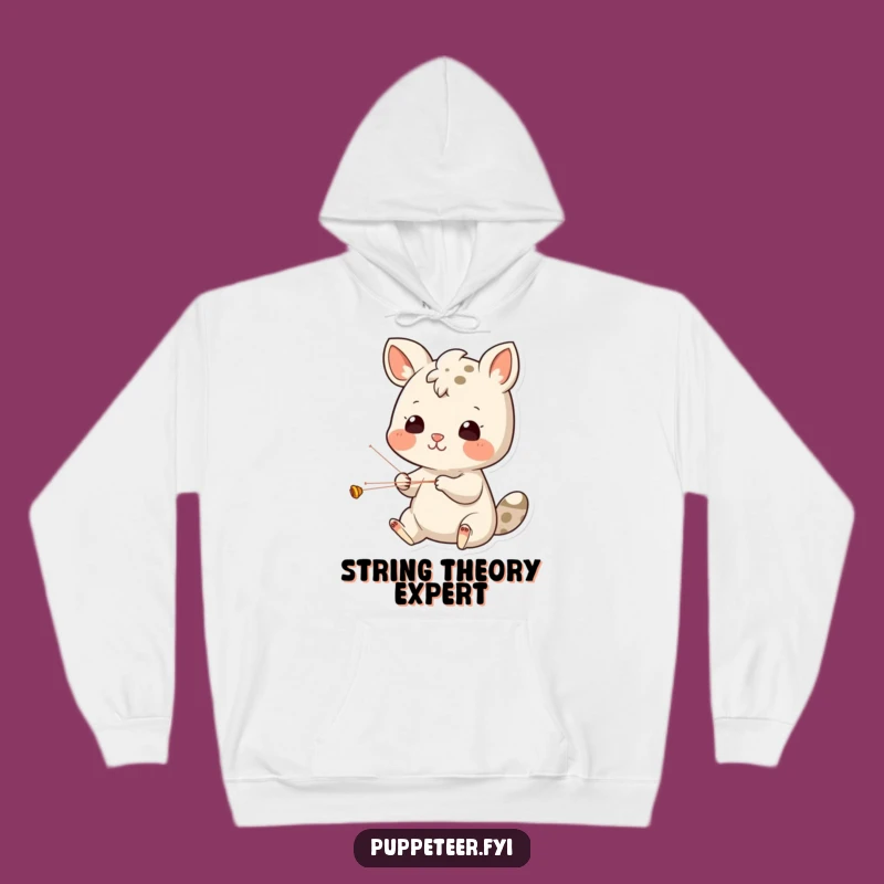 Funny Animal Puppet Master Hoodie - Cheerful Concentration on Strings Warm Gift
