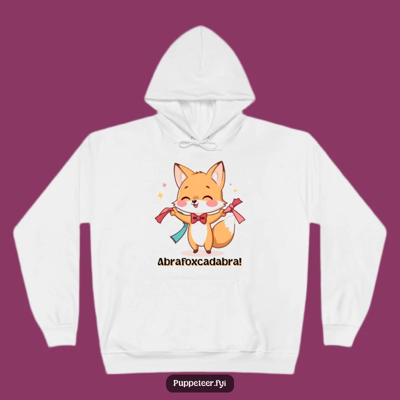 Funny Fox Magician Hoodie: Cozy Dapper Cartoon Sweatshirt, Perfect Funny Gift