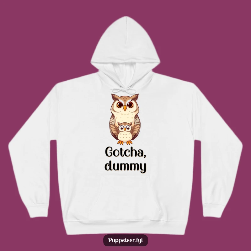 Funny Owl Puppet Hoodie: Cozy Up with This Amusing Owl's Hilarious Control!