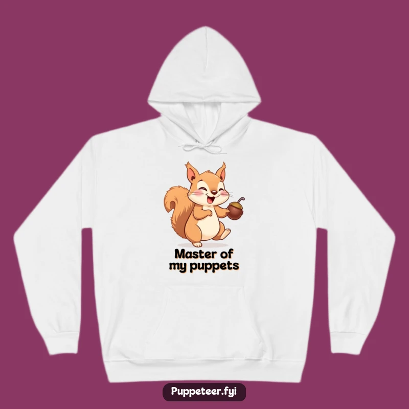 Funny Squirrel Hoodie: Giggling Nut Puppet Fun for a Cozy Funny Gift