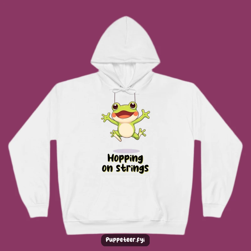 Cozy Funny Frog Puppet Master Hoodie: Jump into Comfort and Fun