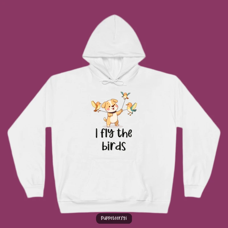 Funny Dog Bird Puppet Hoodie: Cozy Fun for Dog Fans