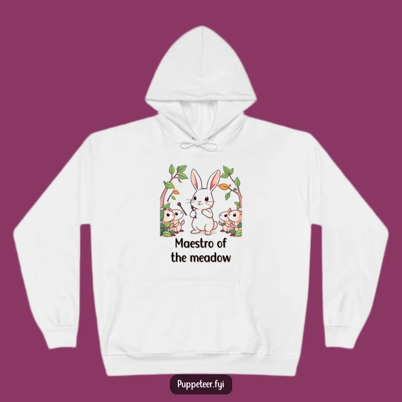 Cozy Funny Rabbit Leaf Puppets Hoodie: Warm & Hilarious Nature Apparel