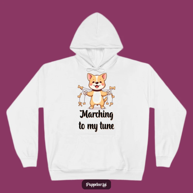 Cozy Funny Dog Puppet Master Hoodie: Warm Marching Bones Comfort, Perfect Gift