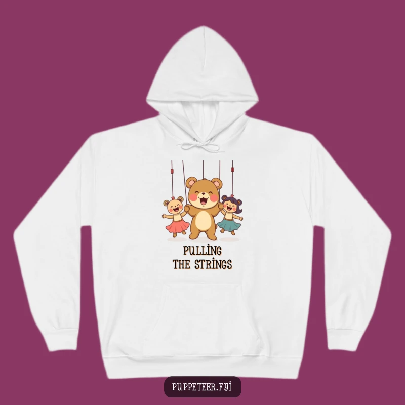 Cozy Funny Bear Puppet Master Hoodie: Stay Warm and In Control, A Fun Funny Gift!