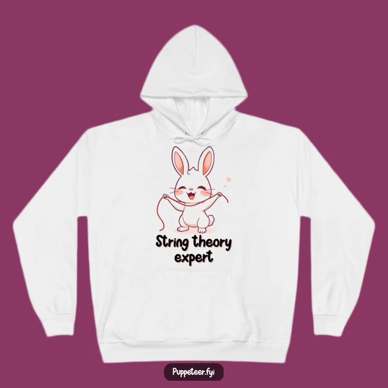 Funny Rabbit Puppet Master Hoodie: Cozy Cute Character String Control Warm Gift