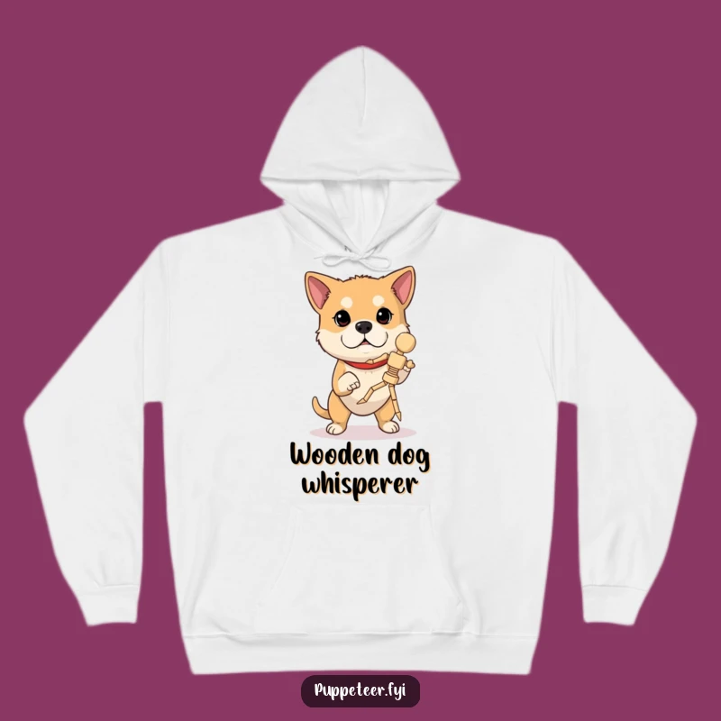 Funny Determined Dog Marionette Hoodie: Concentrating Canine Comfort for Skillful Days