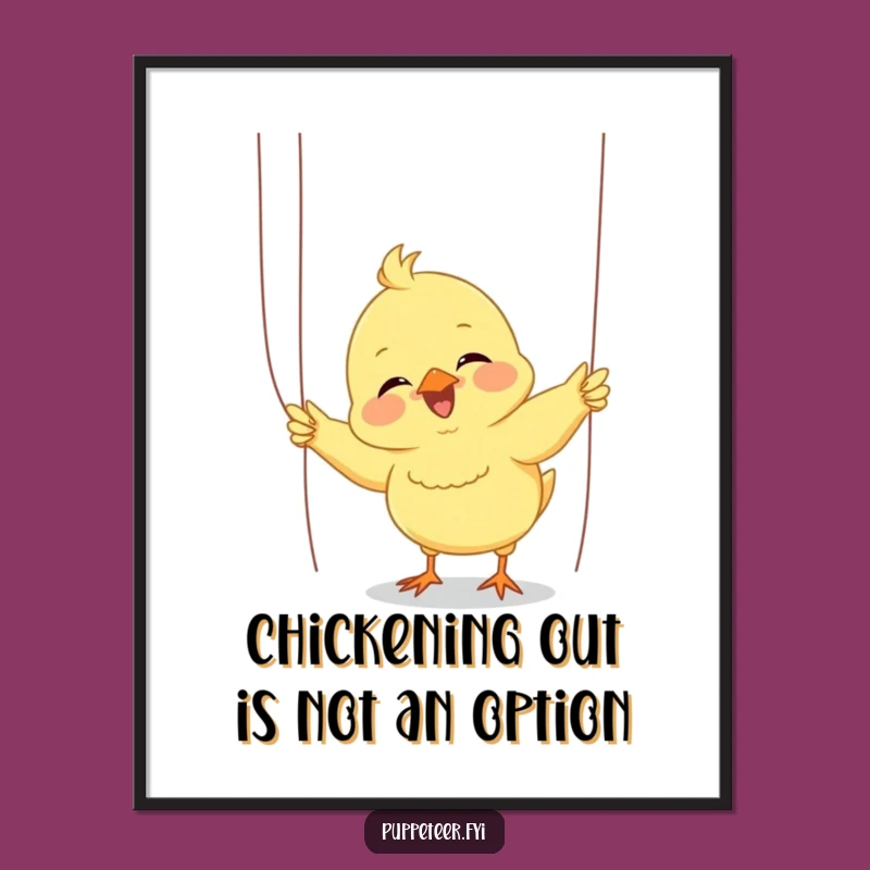 Free Printable Chick Puppet Show Wall Art: Giggling Performance Downloadable Decor