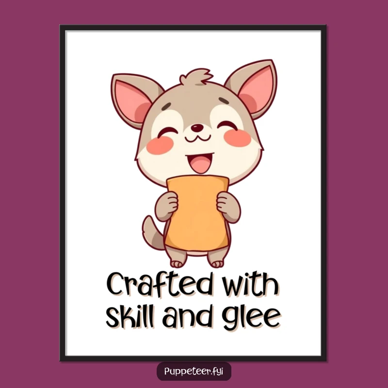Funny Free Printable Wall Art: Proud Animal Maker with Puppet Downloadable Art