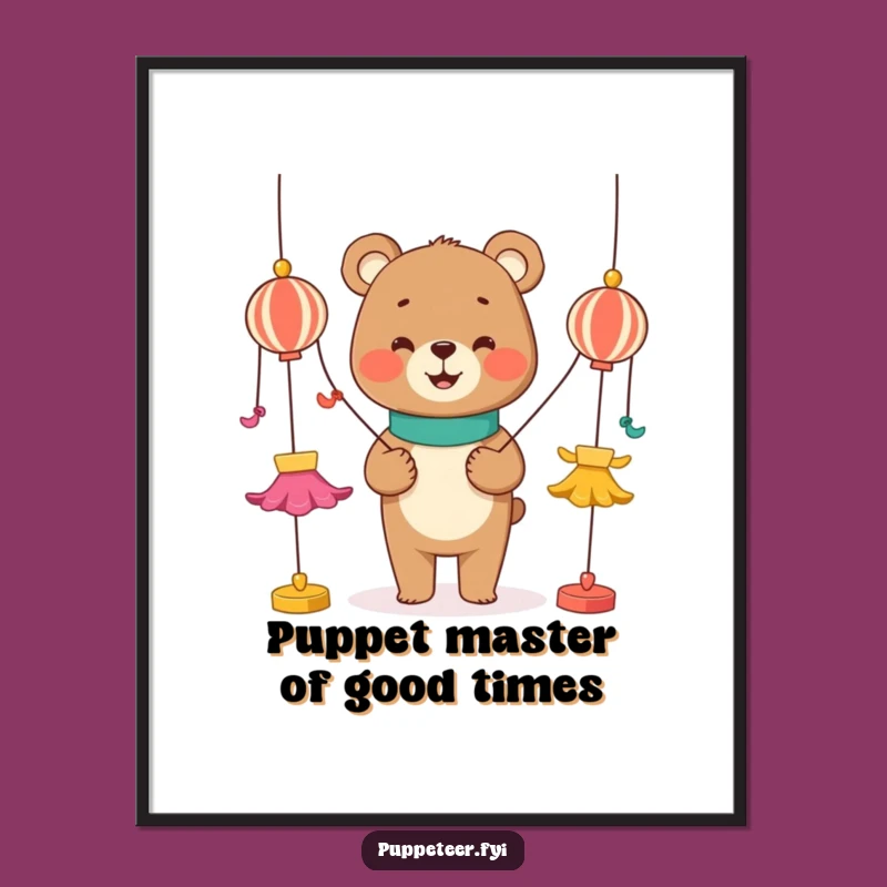Free Printable Bear Puppet Show Art: Funny Humorous Downloadable Wall Decor