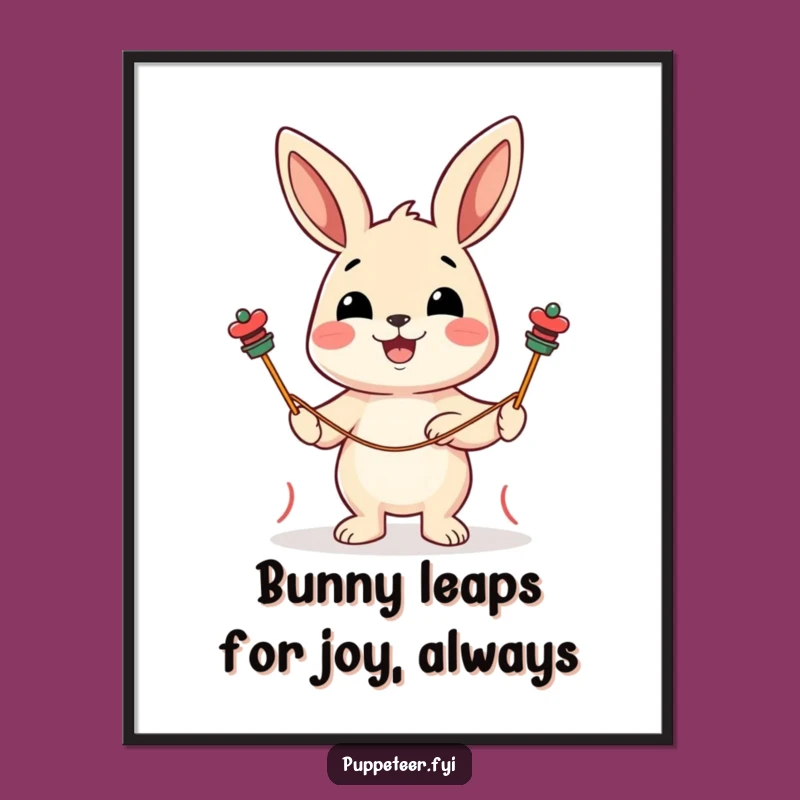 Free Printable Rabbit Puppet Show Art: Funny Humorous Downloadable Wall Decor