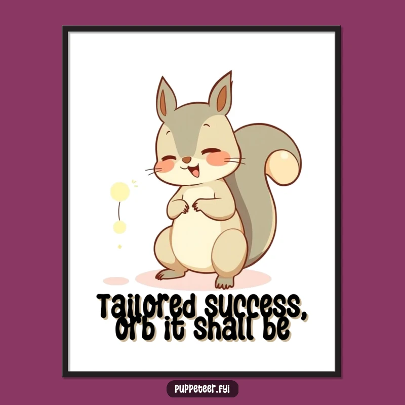 Free Printable Wall Art: Giggling Squirrel Orb Whimsy - Funny Downloadable Art Gift