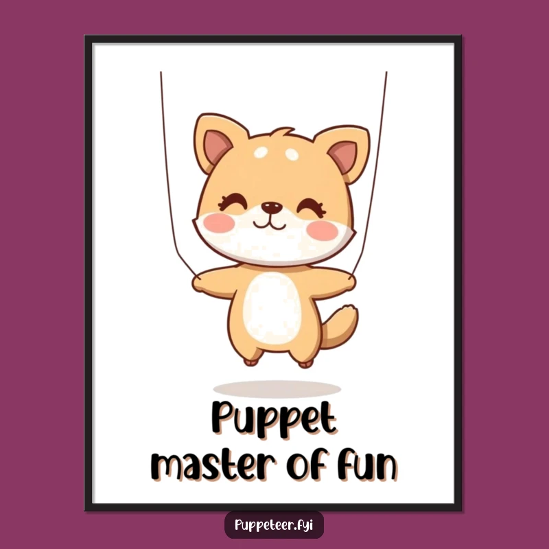 Funny Free Printable Wall Art: Animal Puppet Master Downloadable Decor
