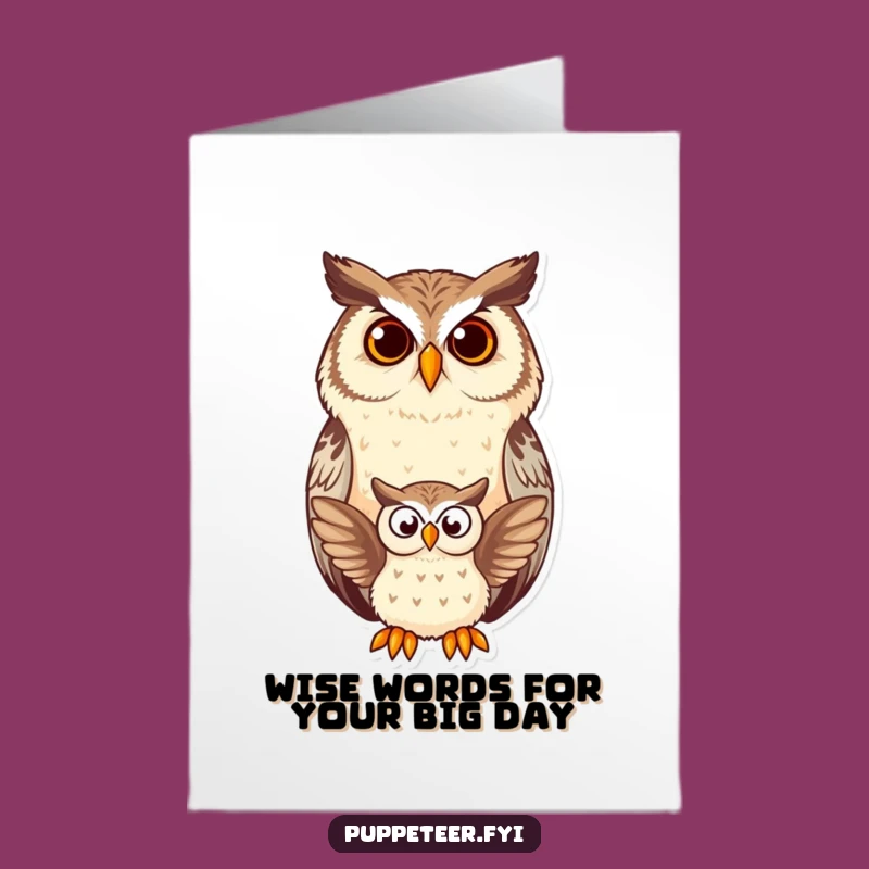 Free Printable Owl Puppet Birthday Card: Funny Owl Watching Puppet Flap, A Hilarious Downloadable Gift
