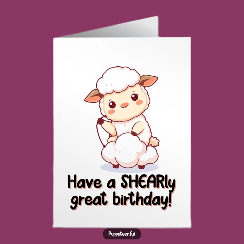 Free Printable Sheep Cloud Birthday Card: Funny Sheep Controls Puppet, A Dreamy Downloadable Gift